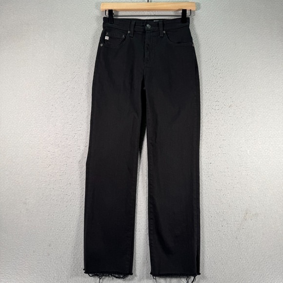 Ag Adriano Goldschmied Denim - Adriano‎ Goldschmied The Rhett Jean Womens 24R High Waist Straight Black Comfort